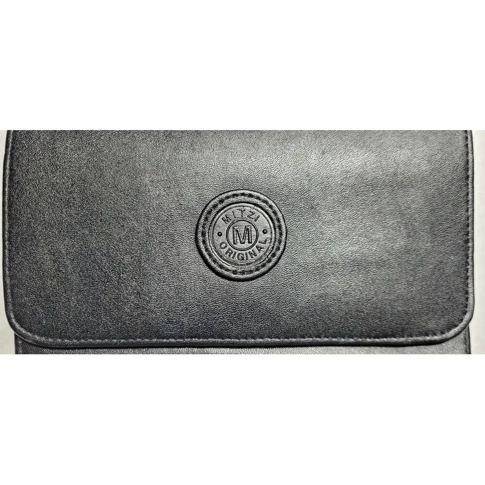 Black Faux Leather Womens Wallet Checkbook Card Holder 8